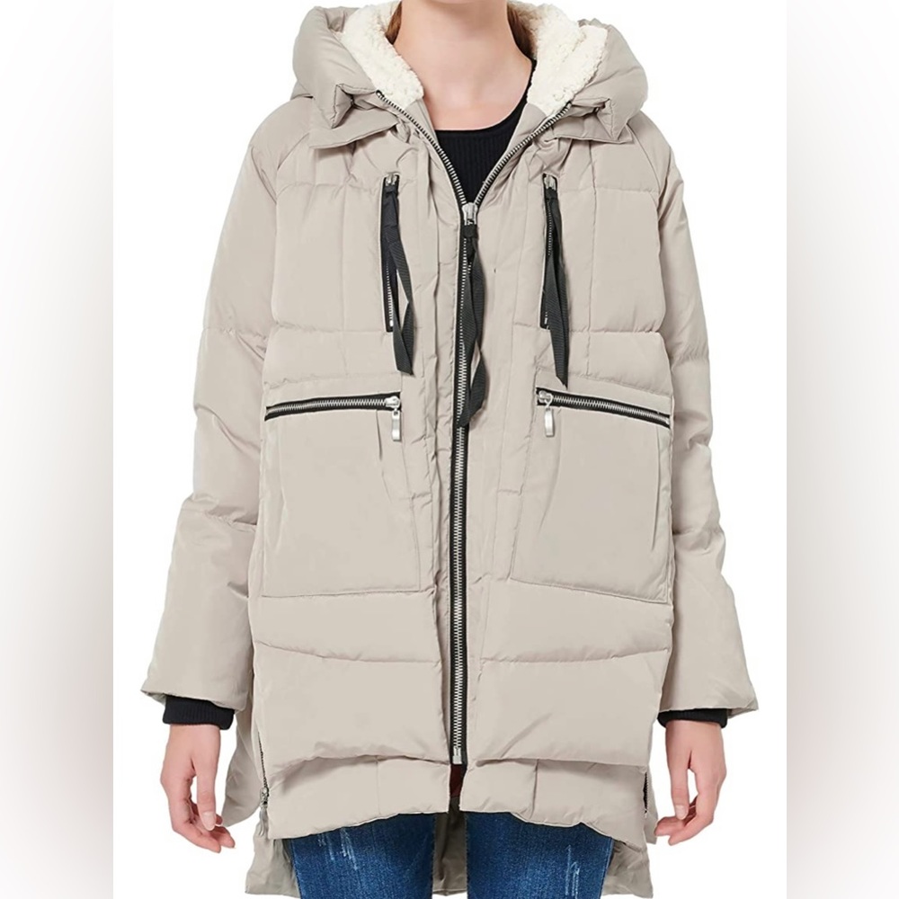 NWT Orolay Coat BEIGE SMALL Thickened Down Jacket Warm Coat UPDATED MODEL Womens - Picture 9 of 16